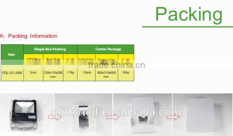 Outdoor IP66 30w led light garden spot lights CRI>80 PF>0.95 with 5 Years Warranty