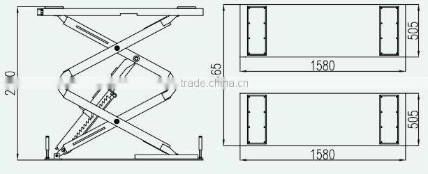 Torin BigRed 3 Ton Hydraulic Scissor Lift