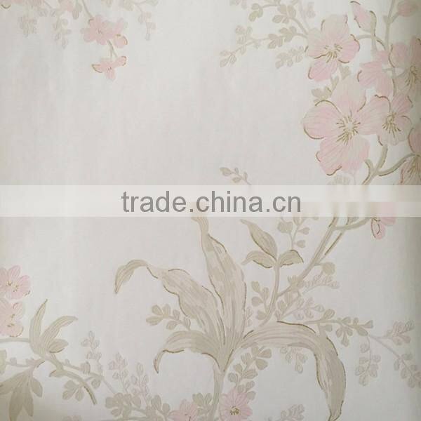 non woven flower design wallpaper for living room