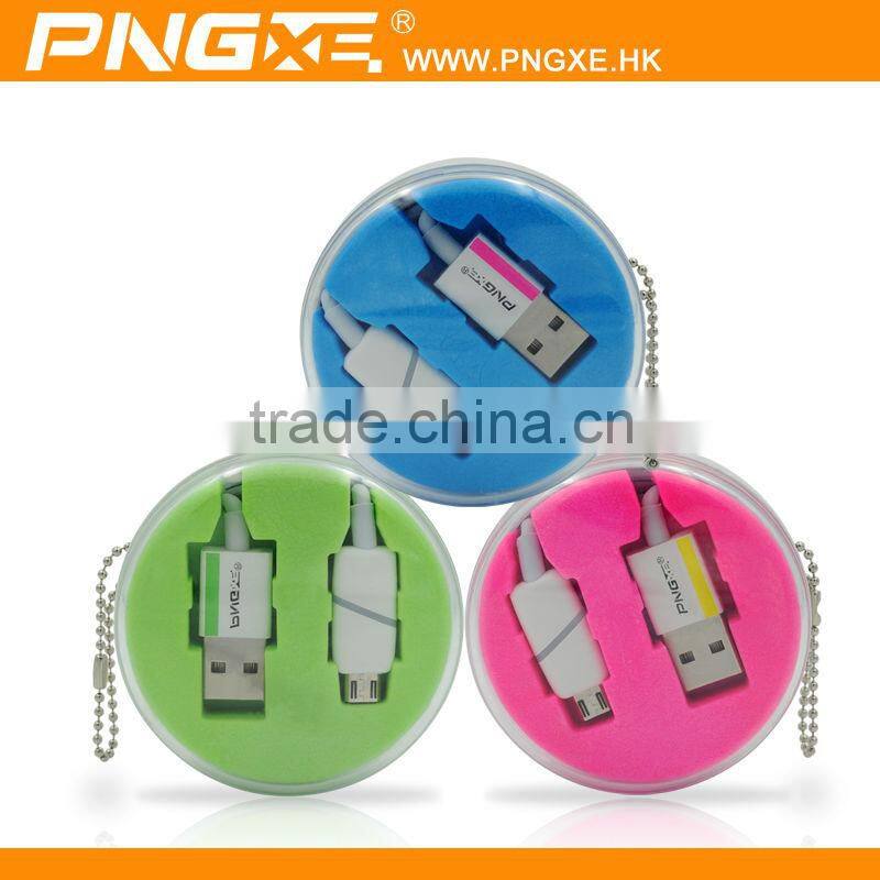 PNGXE high quality novel design colorful led micro usb cable for iphone6 usb charger cable