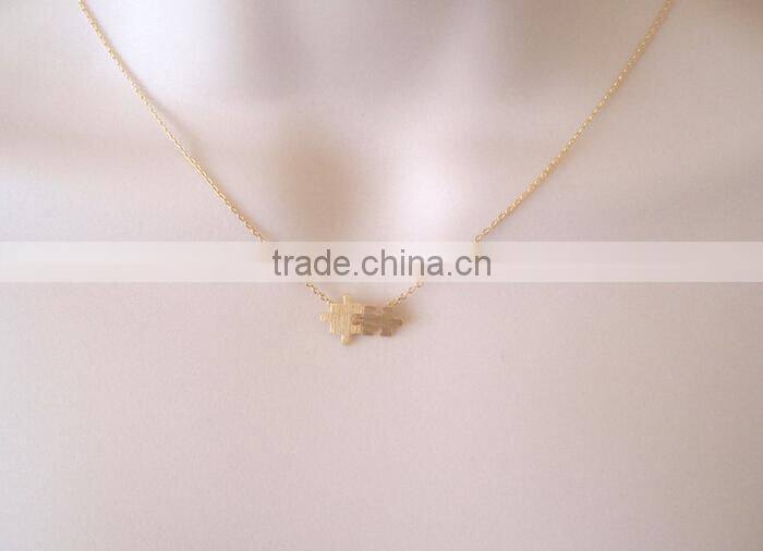 Gold puzzle necklace simple handmade jewelry everyday bridal jewelry bridesmaid gift best friends gift