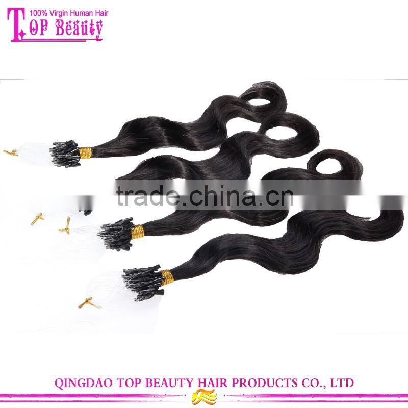 6A Wholesale Brazilian Hair Body Wave 100% Virgin Human Hair Micro Ring Hair Extension