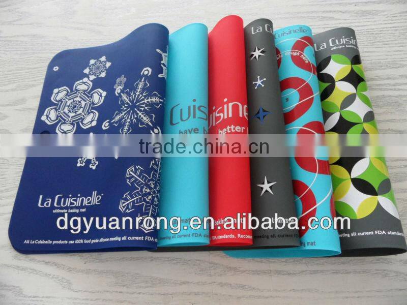 New Arrival Custom Alphabets Silicone placemat full printing pattern baking mat