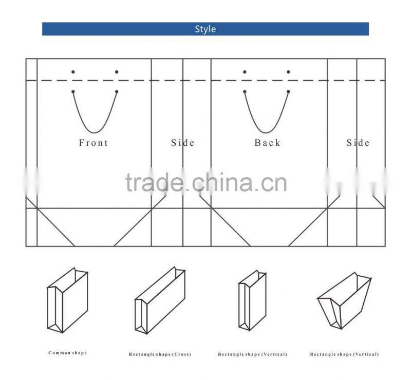 Matte lamination colorful fancy recycled paper shopping bag with custom logo hot-stamping
