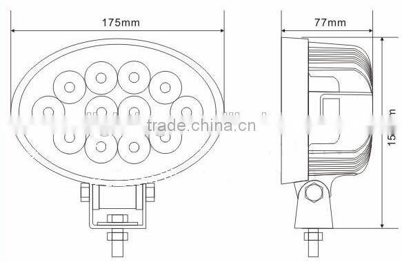 36W CREE LED WORK LIGHT FLOOD BEAM 4X4 OFFROAD TRUCK BOAT 4WD ATV LAMP
