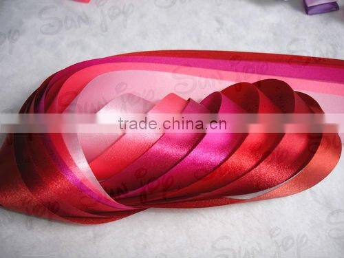Beautiful slit edge grey satin ribbon gift wrap ribbon