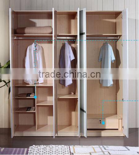 classic 1 door wall design wooden Wardrobe white