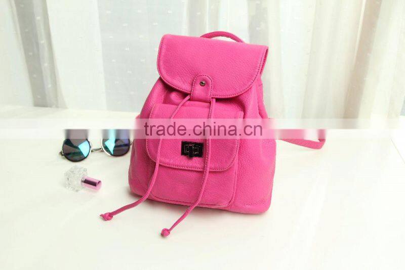 2016 KAUKKO new design leather travel bag durable massage backpack for teen girls