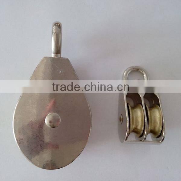 metal nickel plating pulley block double wheels