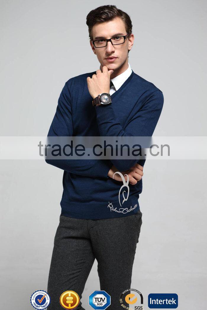 Classic V Neck Knitted Sweater For Man