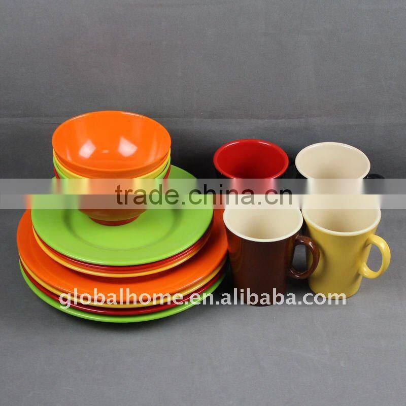 melamine printed dinner set