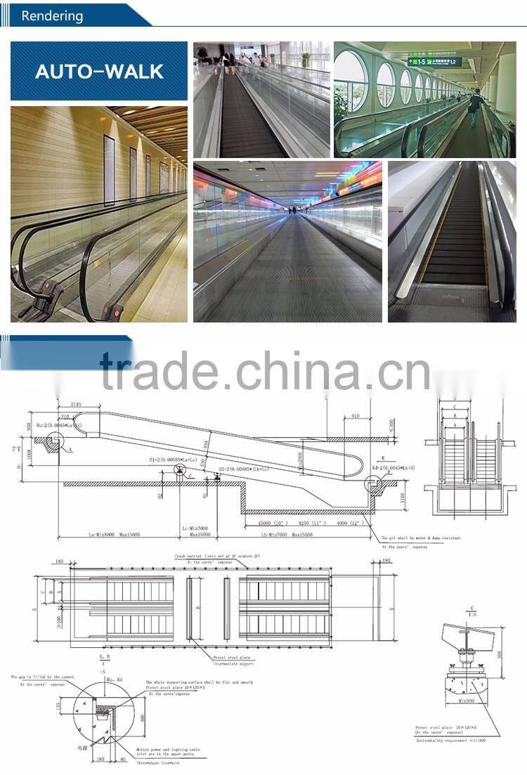 0.5m/s rated speed commercial escalator moving walk price