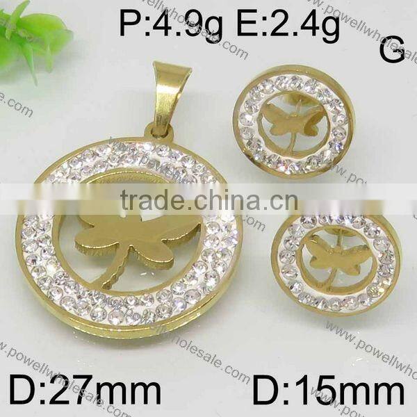 Fashion deisgns diamond gold set custom jewelry china supplier