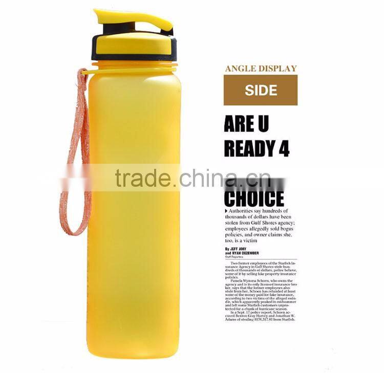 1000ml Plastic Sports Water Bottle Reusable Drinking Cups Manufacturer