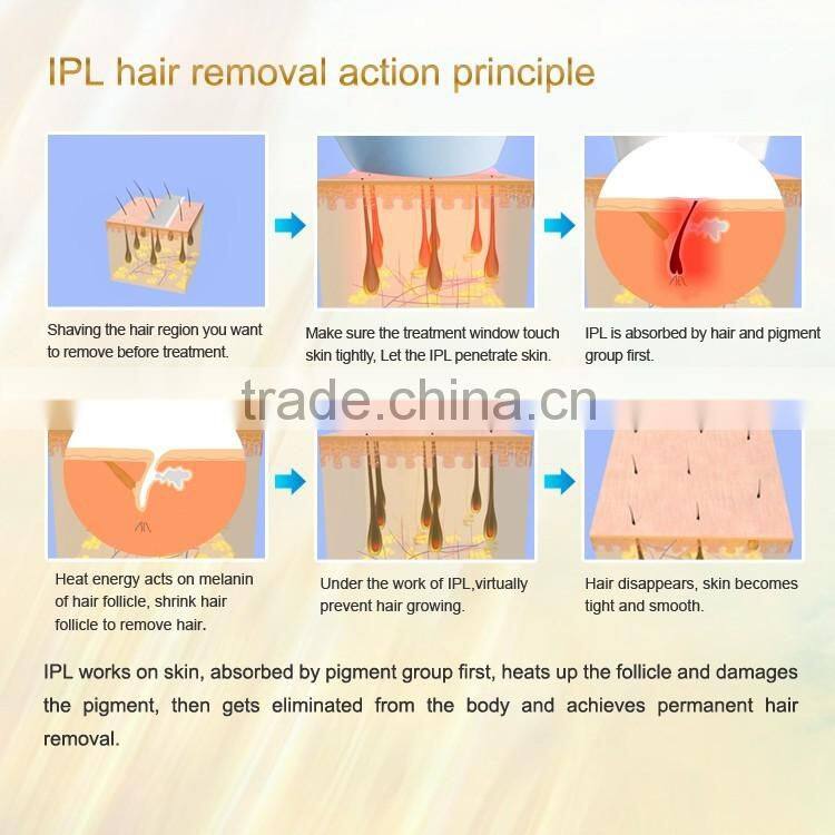 Professional 300,000 shots ipl flash lamp IPL machine ipl depilation machine for hair removal