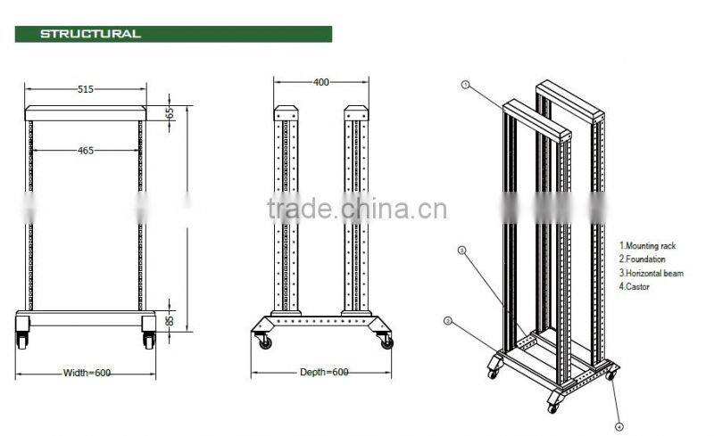 42u network open rack