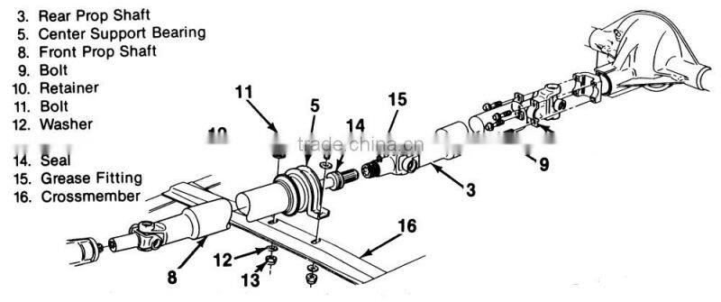 High quality FULL WERK 37230-35030 propeller shaft center bearing for 4wd car race track