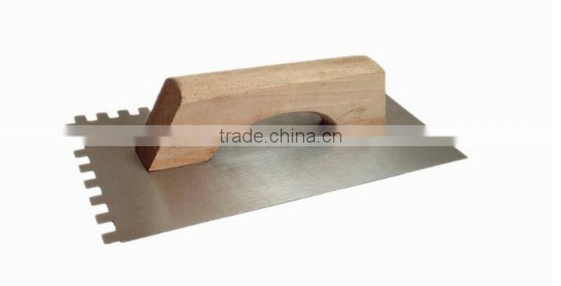 carbon steel plastering trowel with wood handle JQ6071A