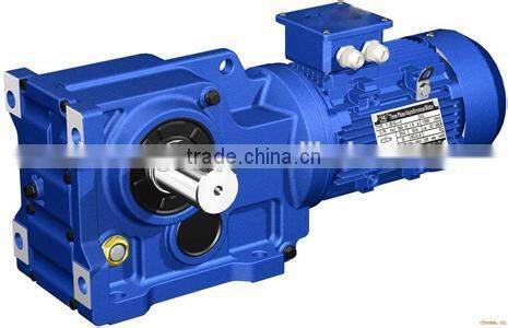 Right angle gearbox with electric motor, motor reductor K series gearbox