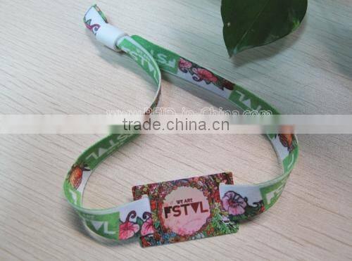Anti-collision Reusable Woven RFID Shielding Fabric Wristband