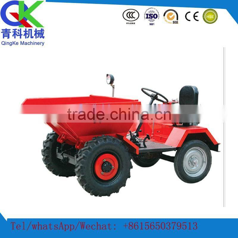 Qingke designed 15kw mini tip lorry front loader dump truck in high quality high efficiency