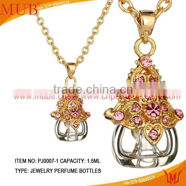 Necklace Pendant Glass Perfume bottle jewelry Necklace