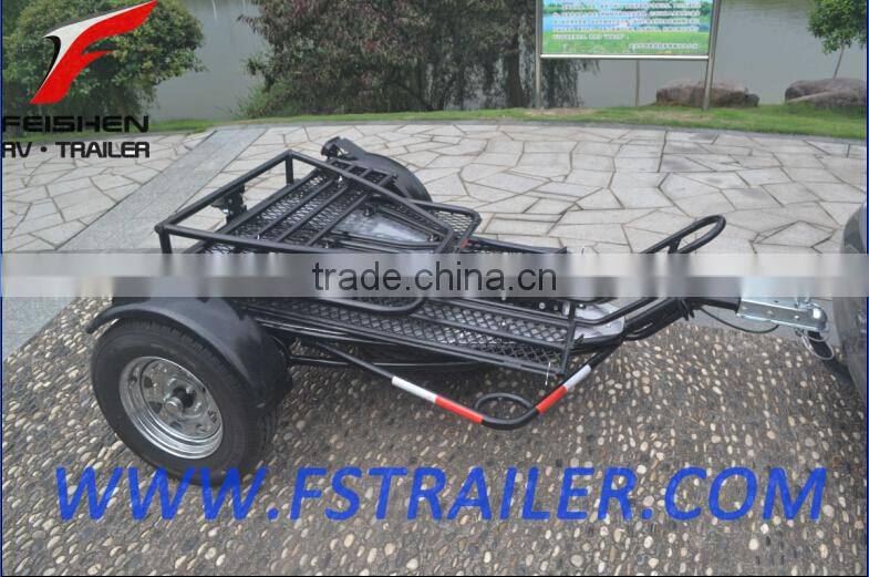 Motorcycle trailer for single motorcycle
