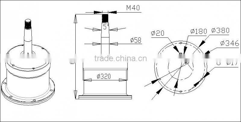 Iso9001 Quality Ensure Low Price 3000w vertical axis wind turbine china for sale