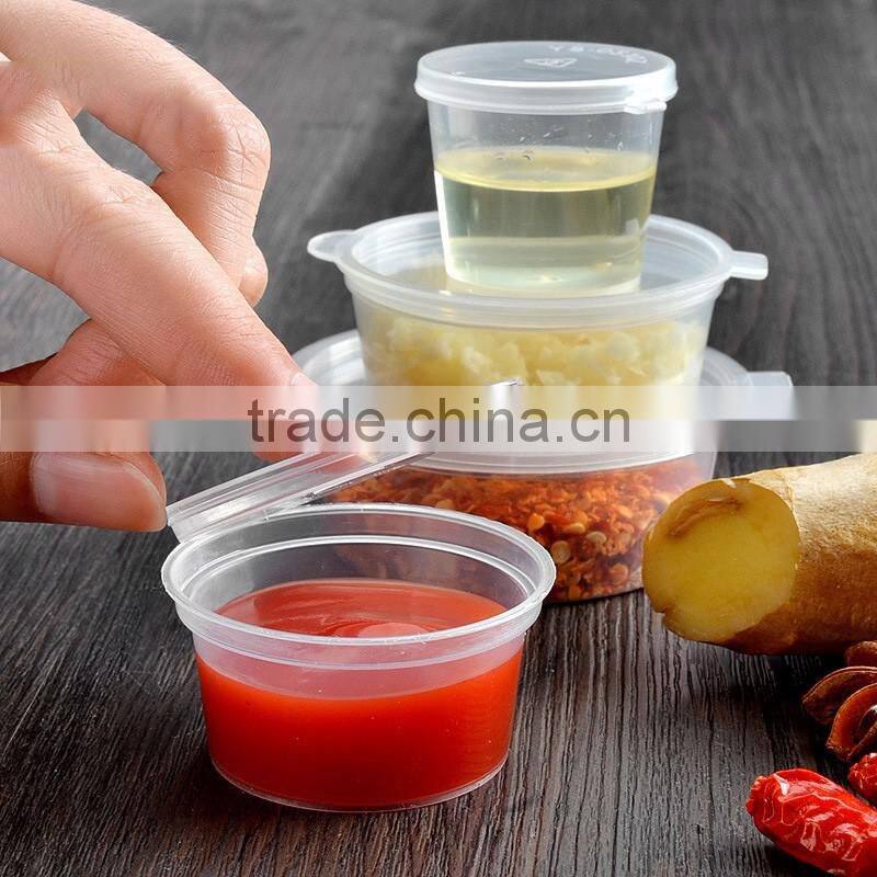 8oz black small plastic sauce container