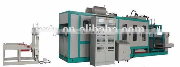 fully automatic machine to make food containers with robot