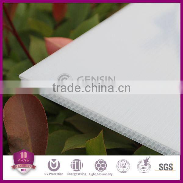 Milky Opal Honeycomb 8-12mm Thick Polycarbonate Sheet Manufacturer Price Co-extrude UV Protection 2100*5800mm
