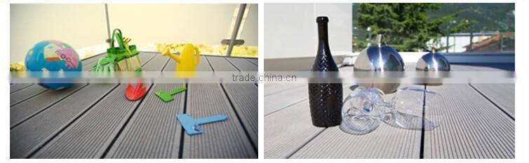 Solid Wood plastic composite HDPE wpc flooring durable outdoor anti-slip wpc decking