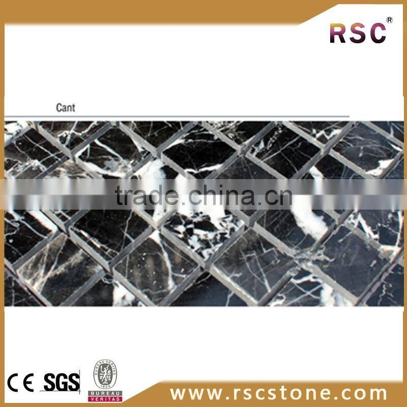 Black marquina marble mosaic flooring types