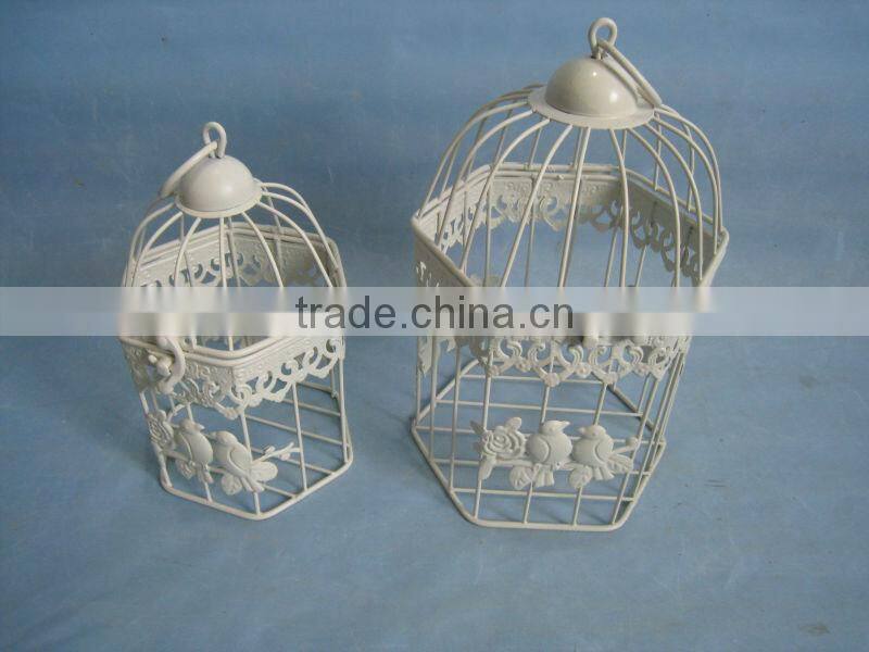 2014 New design Europe and America Classic style S/2 Bird Cage for Wedding Antique white color