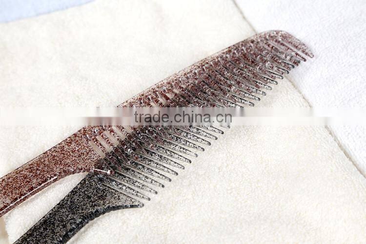 Plastic Morden Hair Comb With Crystals Point Irregularity Handle Hair Brushes