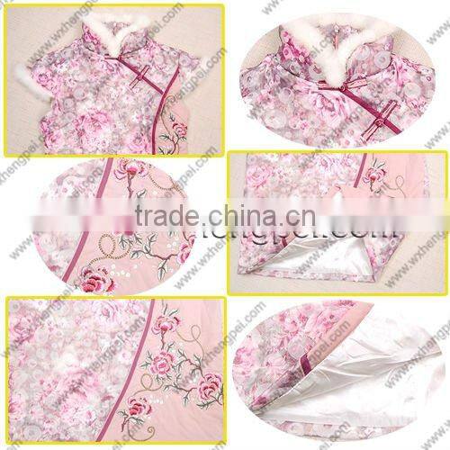 pink winter cheongsam