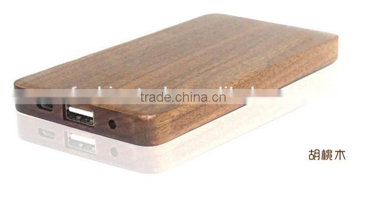 High capacity External Portable Power bank Wooden 8000mAh Power Bank