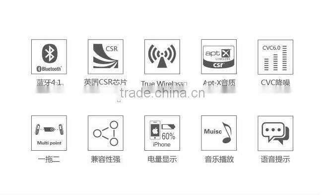 Newest Hook Style Hands Free Earphone High Quality Wireless HIFI Stereo Bluetooth Headset