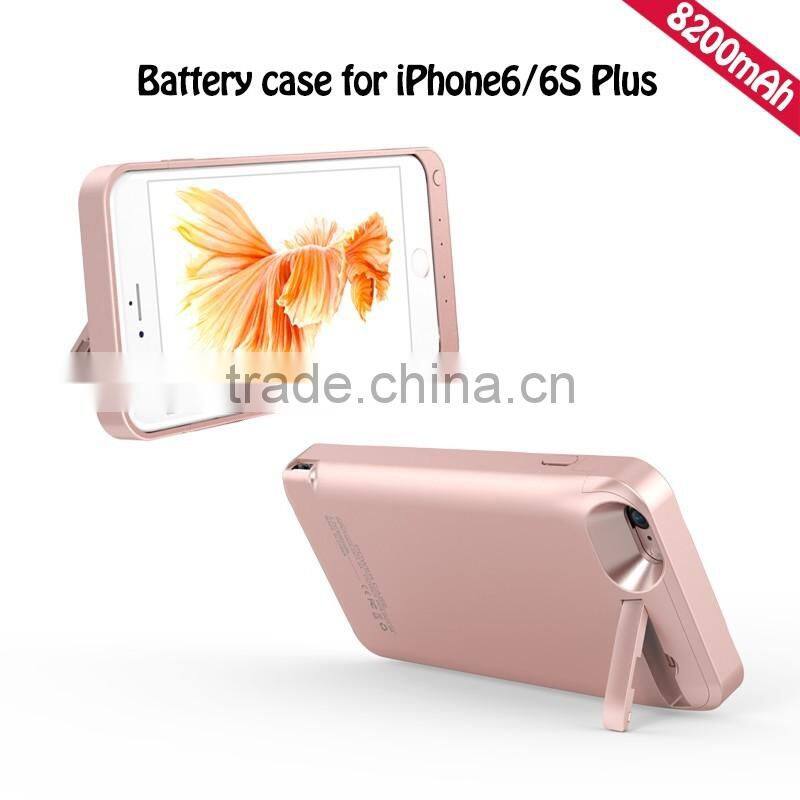 New Arrival Powerful 8200mAh Battery Case For iPhone6/6s Plus Coloful Back Battery Case For Mobile Phone