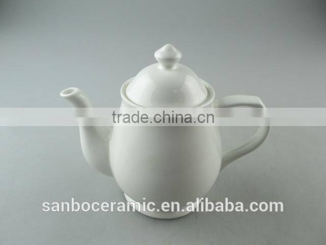 wholesale stock Cheap ceramic pot,white tea pot
