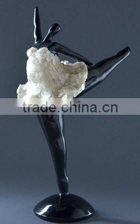 Modern fashion style Ballet dancers resin angel ornaments fat ladies