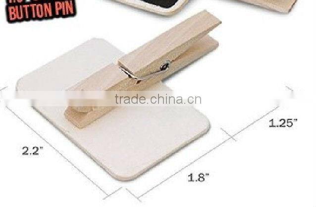 Cute Wooden Chalkboards with Clip Mini Message Board Note Blackboard Photo Paper Clips Name Tags