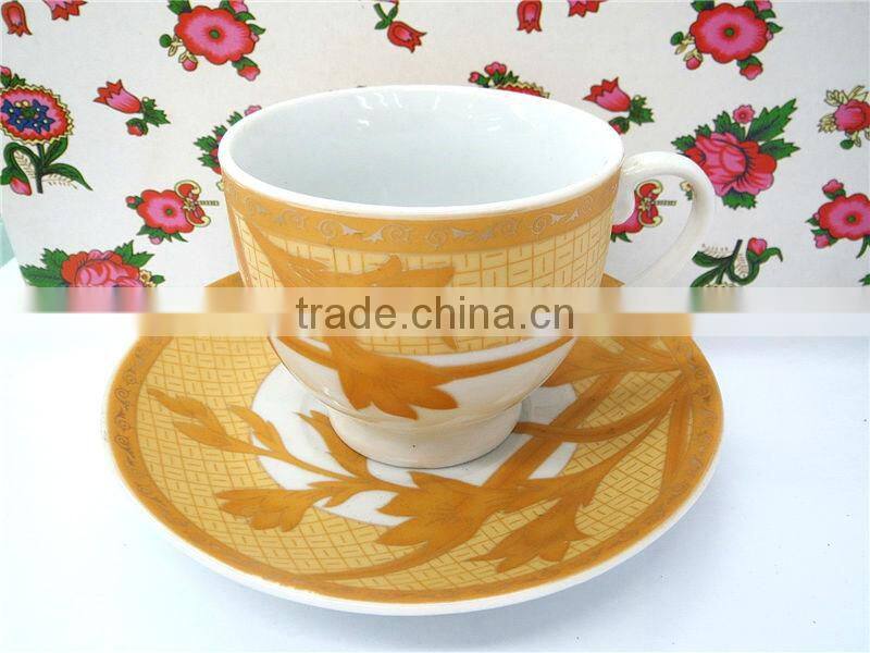 Tableware ceramic porcelain tea cup and saucer wholesale, cheap ceramic tea cups