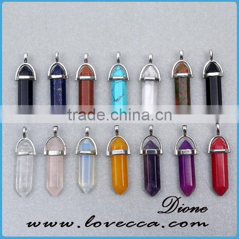 Natural Quartz Crystal Pendant, Druzy Gem Stone Pendant Charms