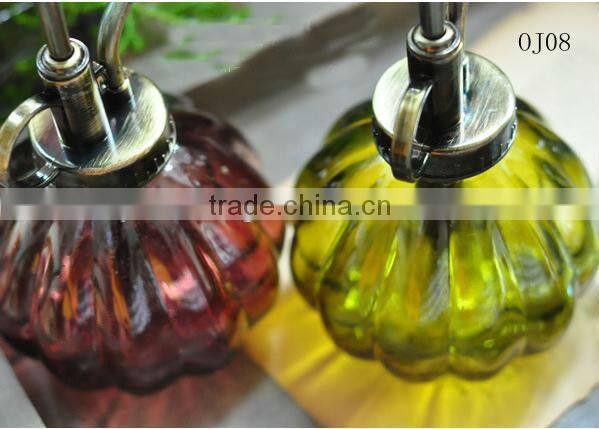 pumpkin shape glass spray bottle with plastic tap/watering can