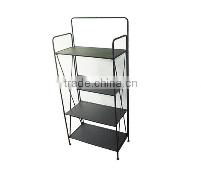 4 Tier Decorative Black Metal Plant Stand / Multi Planter Racks