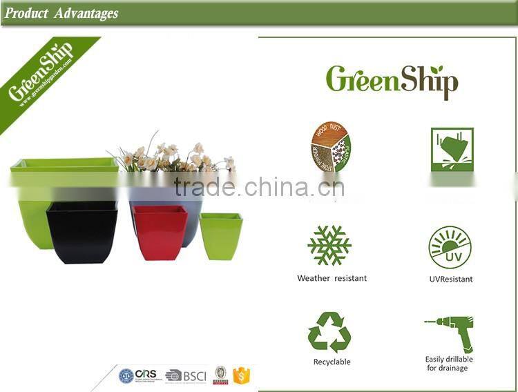 Decorative plastic plant pots wholesale manufacturer _ Greenship