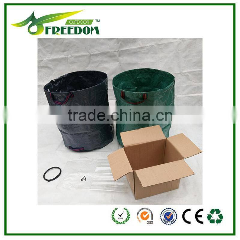 Eco-friendly waste management green bag for outdoor use