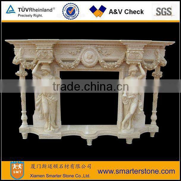 Antique Marble Fireplace Mantel