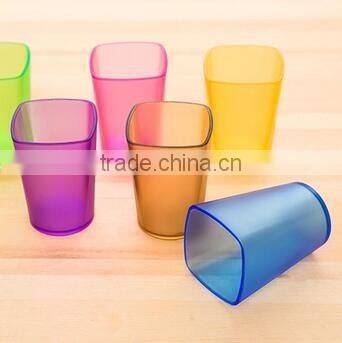 factory direct sale colorful frosted plastic toothbrush cup tooth mug gargle cup